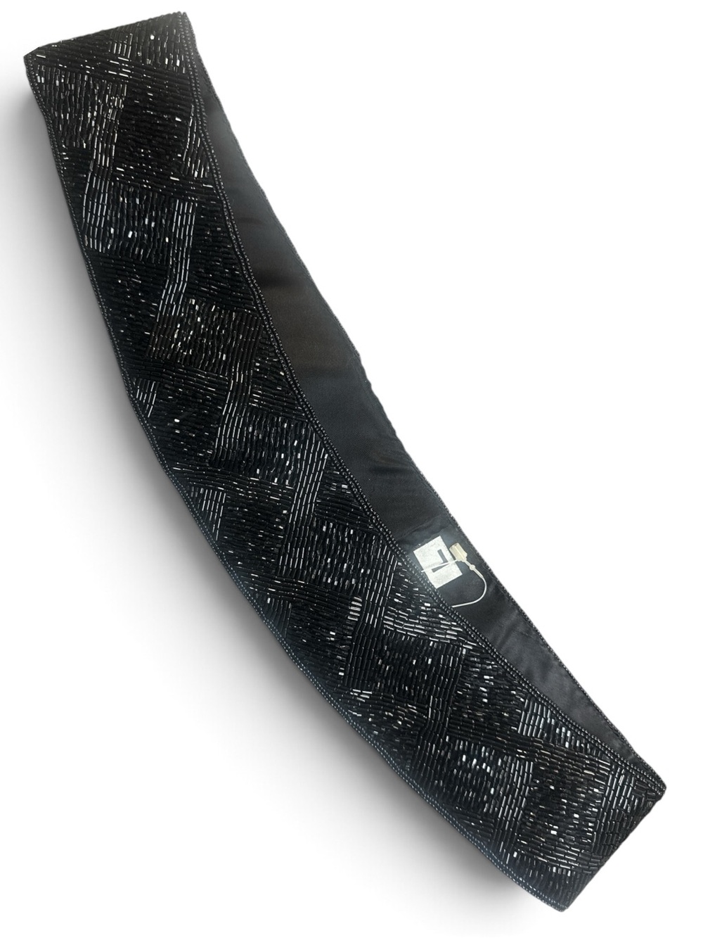 Vintage 80’s Glam La  Regale Black Beaded Waist Belt
